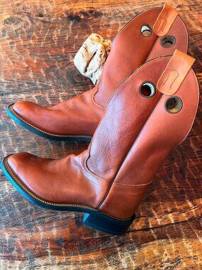 Vintage Olathe Boot Co. Buckaroo Western Boots Square Toe 11EE